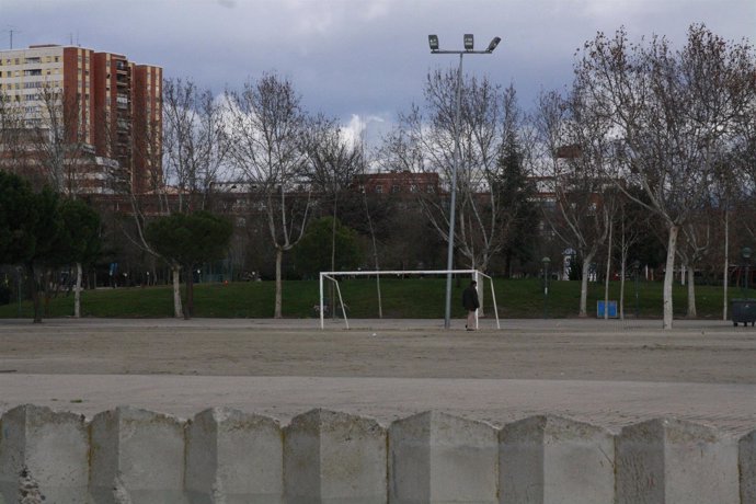 Campo de futbol, porteria