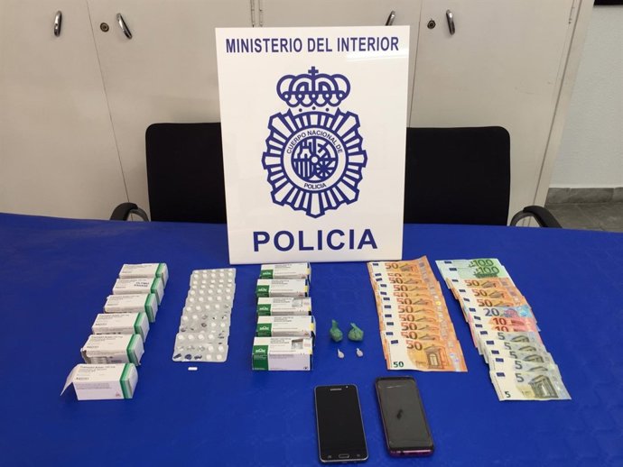 Droga incautada por la Policía Nacional en Málaga