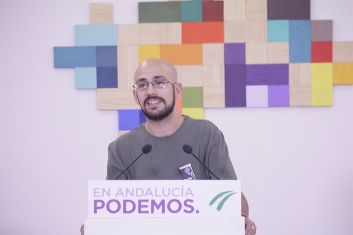 El secretario de Comunicación de Podemos Andalucía, Pablo Pérez Ganfornina