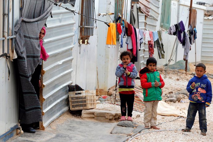 Niños refugiados sirios en el campo de Zaatari