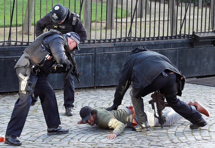 Operación policial junto al Parlamento británico