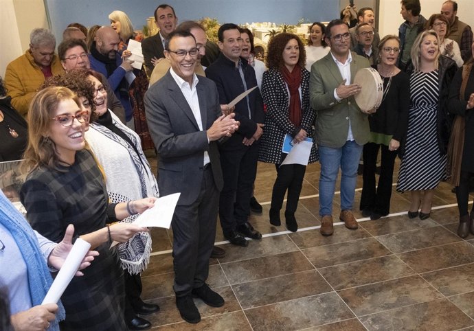 Caraballo, en el acto de inauguración del tradicional del belén.