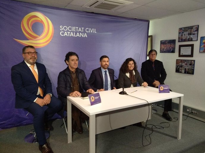 Rueda de prensa de Societat Civil Catalana