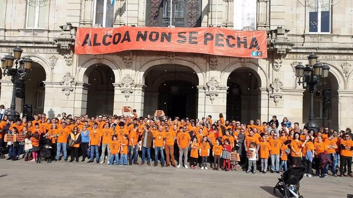 Manifestación de trabajadores de Alcoa este sábado en A Coruña
