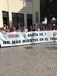 CCOO y UGT se concentran este jueves en Málaga por el accidente laboral mortal en Vélez-Málaga
