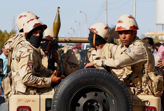 Soldados egipcios en el Norte del Sinaí (Archivo)