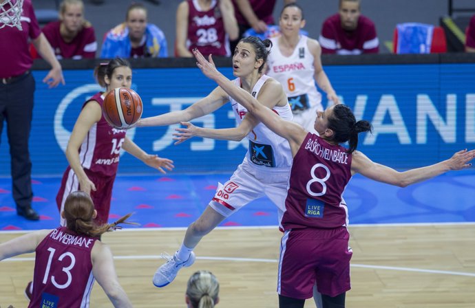 Alba Torrens a l'Espanya - Letònia de l'Eurobasket 2017