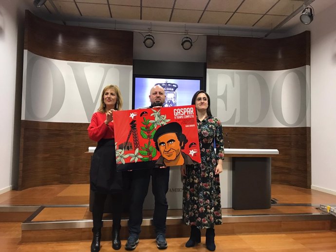 Ruma Barbero, Marisa Ponga y Ana Rodríguez en la presentación del cómic