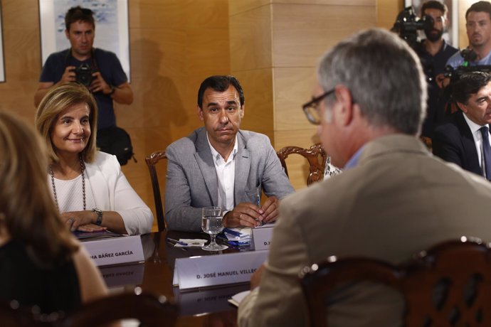 Maillo y Fátima Báñez en la reunión del PP con Ciudadanos