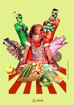 Postal de Airbnb para felicitar las fiestas elaborada por un anfitrión