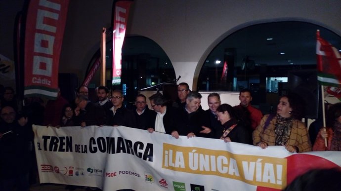 Manifestación por un tren digno en Algeciras