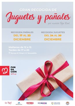Fundación pimpi recogida navidad pañales y juguetes