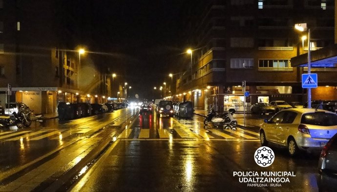 La Policía Municipal atiende un atropello en la calle Benjamín de Tudela