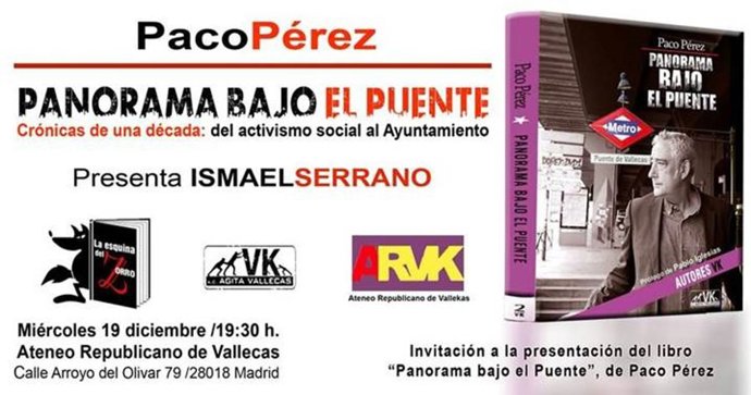 Paco Pérez publica 'Panorama bajo el puente'