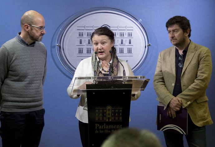 Portavoces de Podemos Baleares y asesor de Món Rural