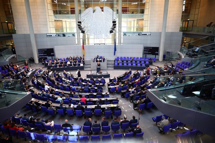 Imagen del Bundestag en sesión, Alemania