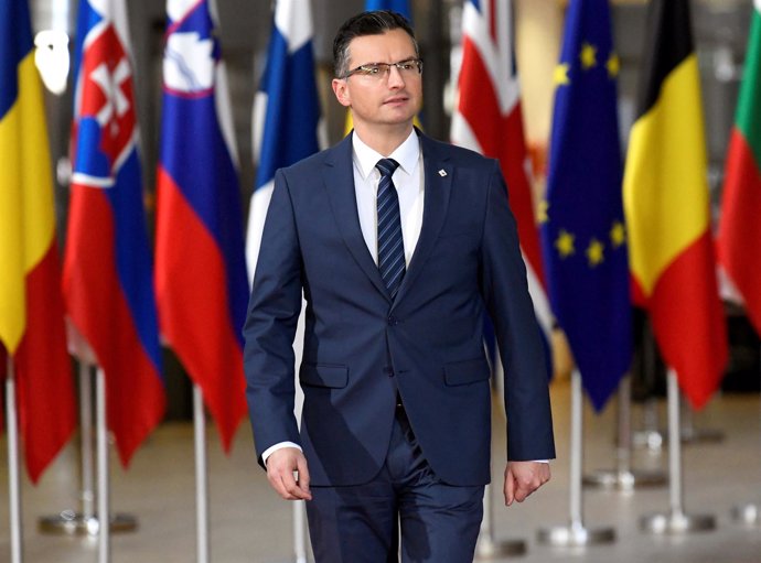 El primer ministro esloveno Marjan Sarec en la cumbre de Bruselas 