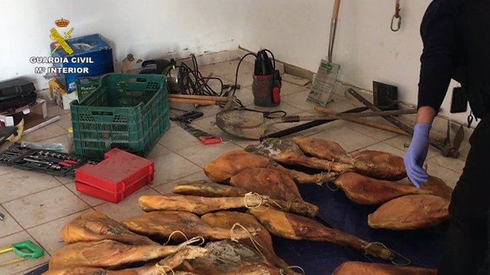 Desarticulado un grupo criminal dedicado al robo de jamones en Teruel