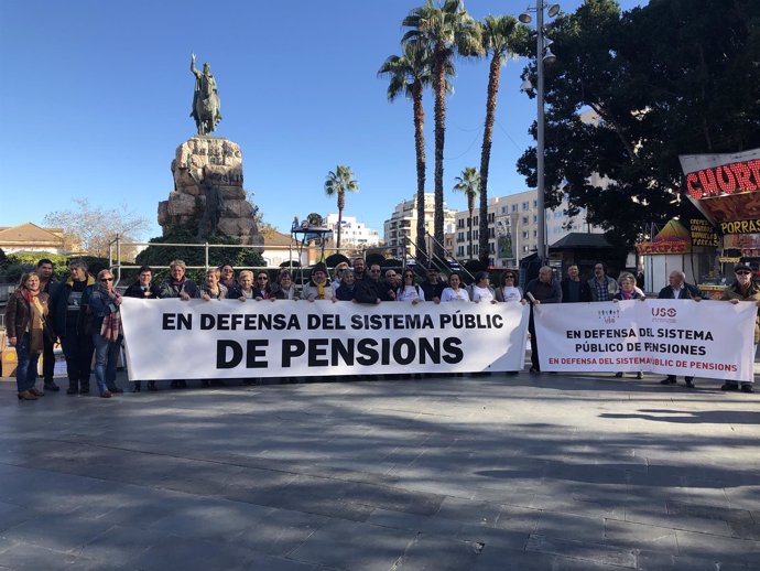 Concentración de pensionistas en Mallorca