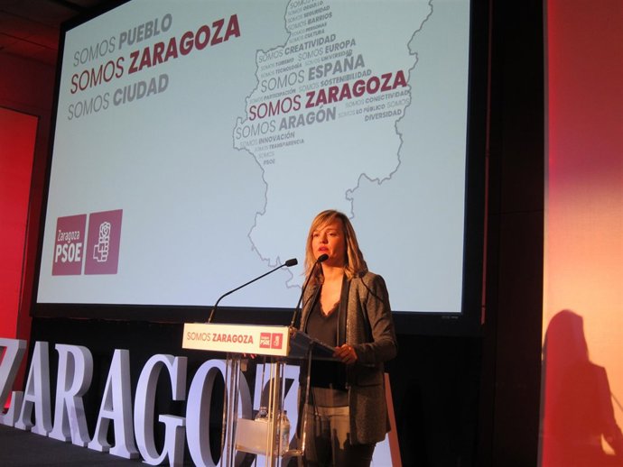 Pilar Alegría en acto 'Somos Zaragoza' del PSOE