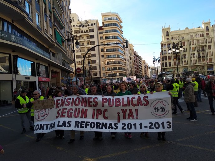 Manifestación de la Coord.ª Por el Sistema Público de Pensiones