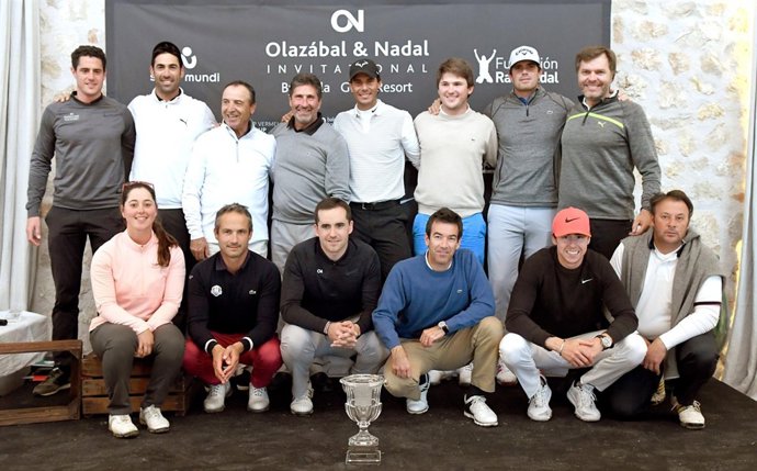 Los participantes en el torneo Olazábal&Nadal Invitational 2018