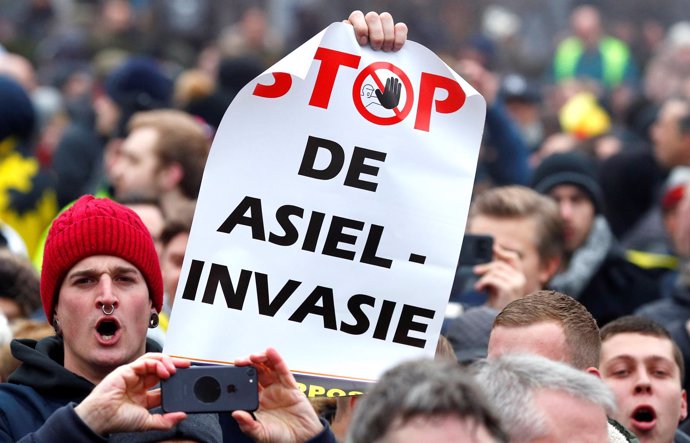 Protesta en Bruselas contra el Pacto Mundial sobre Migración
