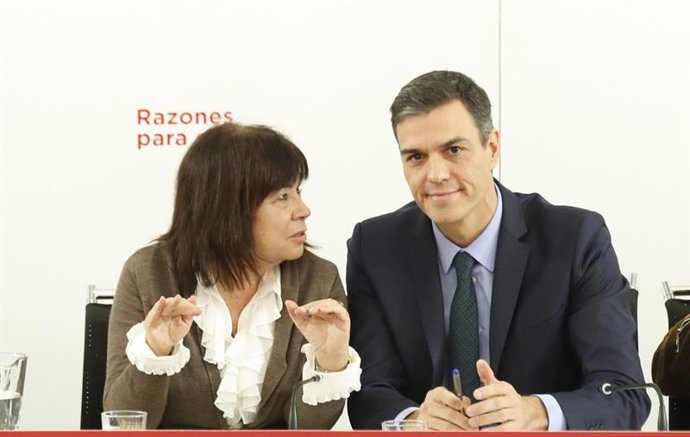 Cristina Narbona y Pedro Sánchez