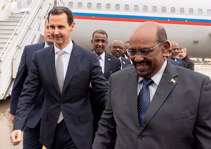 Al Assad y Al Bashir en Damasco