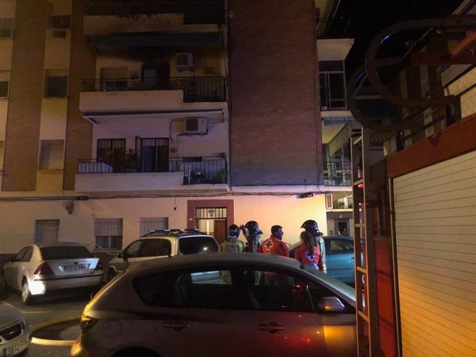 Incendio de una vivienda en Badajoz