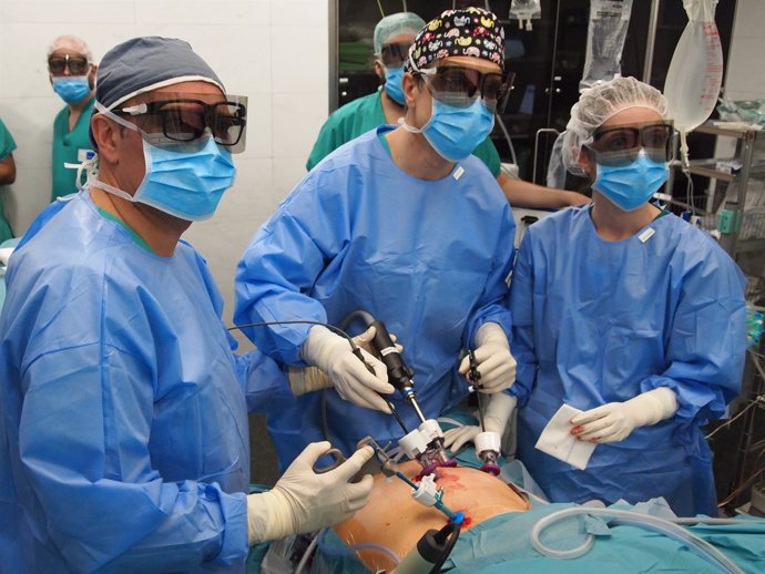Operación de laparoscopia de páncreas en el Hospital del Mar