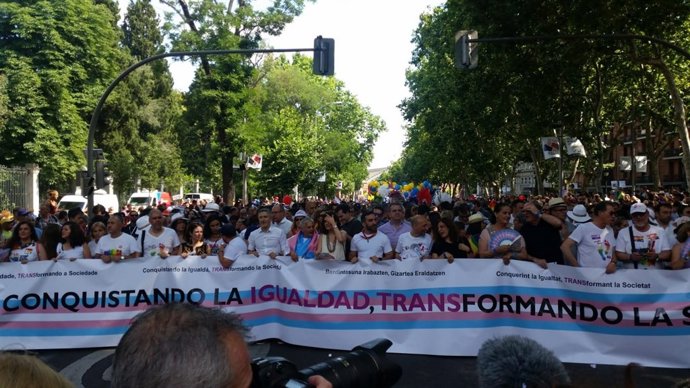 Cabecera de la manifestado del Orgullo 2018