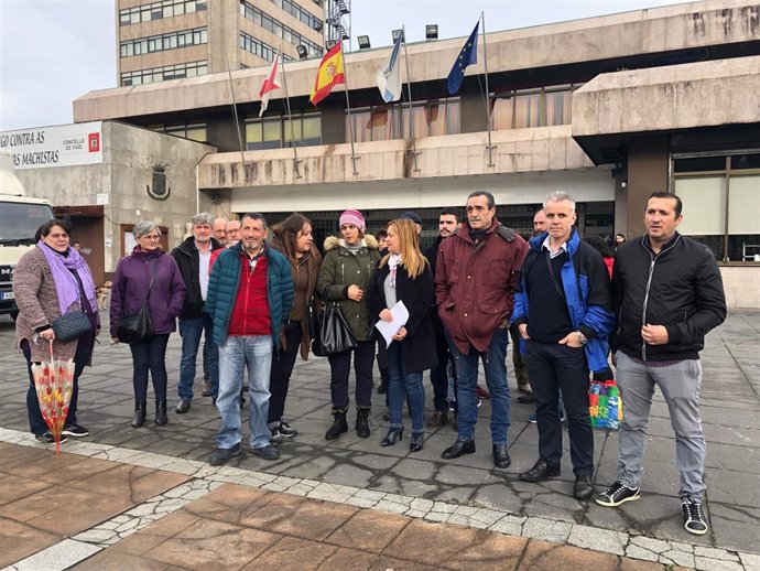 Concentración de la Favec con Aicha E. F.