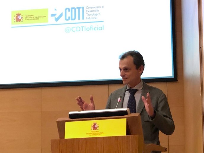 Pedro Duque durante la presentación del Programa Cervera