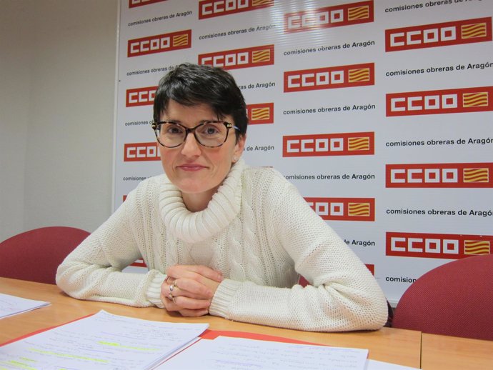 Marta Arjol ha presentado el informe sobre inmigración hoy en la sede de CCOO