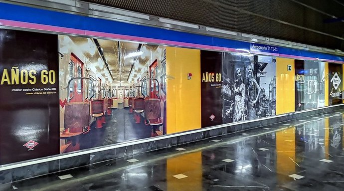 Imagénes de la muestra fotográfica sobre la historia de Metro de Madrid