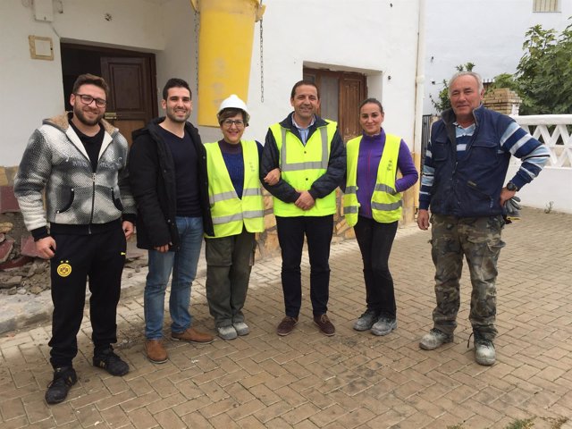 Guillermo Casquet ha visitado las obras del PFEA en el municipio de Líjar.