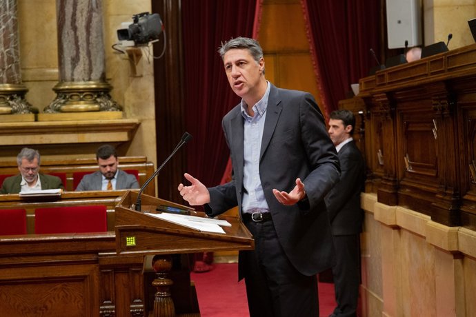El diputat del PP Xavier García Albiol en el ple del Parlament