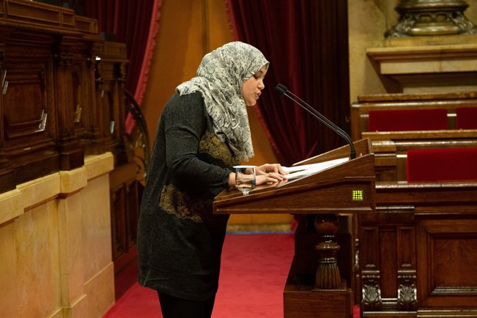 La diputada d'ERC al Parlament Najat Driouech, en el ple