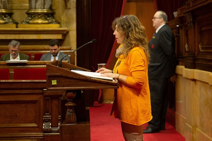 La diputada de JxCat al Parlament Imma Gallardo, en el ple