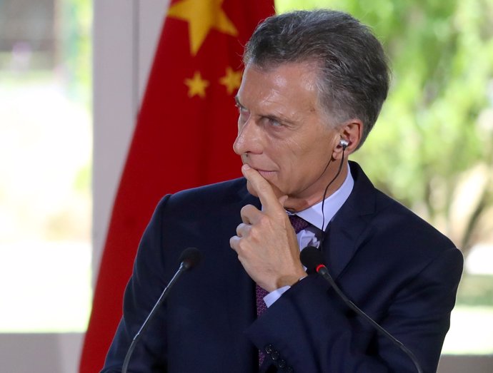 Argentina's President Mauricio Macri attends a joint news conference with his Ch