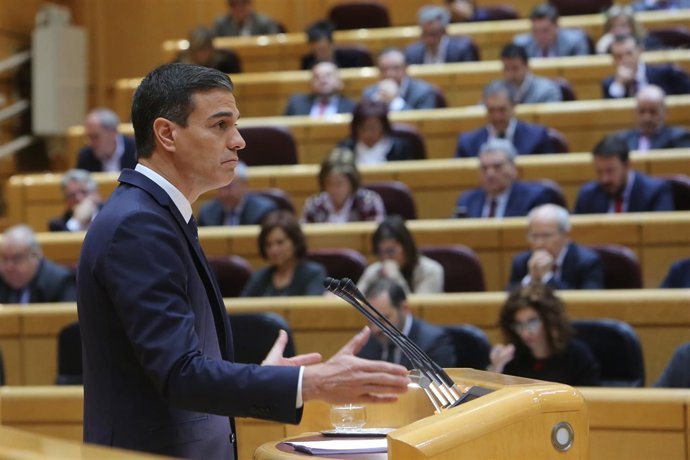 Pedro Sánchez comparece en el pleno del Senado para informar sobre las líneas ge