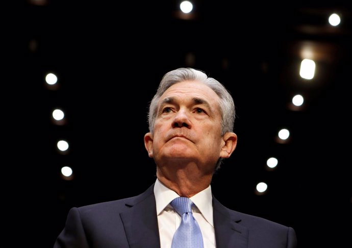 Jerome Powell waits to testify before the Senate Banking, Housing and Urban Affa
