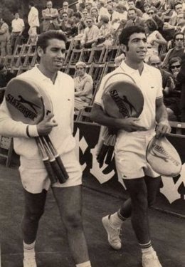 Santana y Orantes en la final del Godó 1969