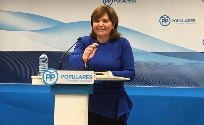 Isabel Bonig comparece ante los medios (archivo)