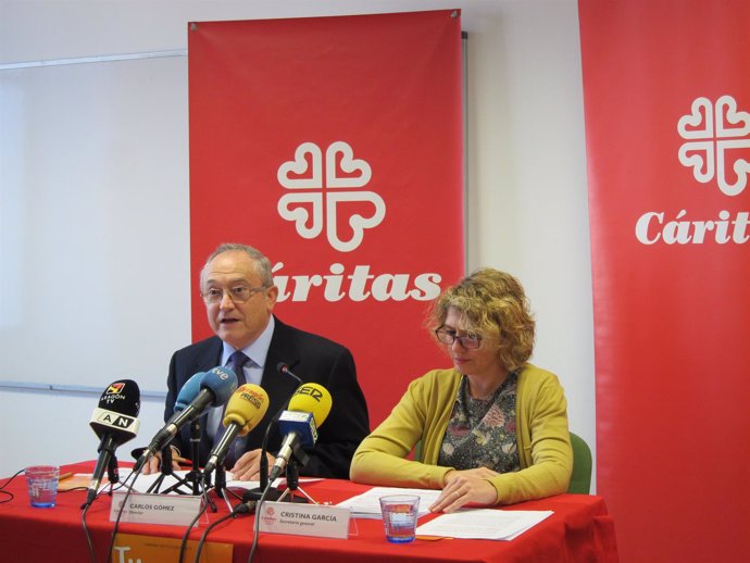 Carlos Gomez y Cristina García han presentado la nueva campaña de Cáritas