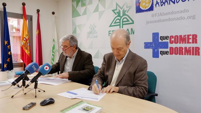 Santiago Martínez y José Moreno, presidentes Fecoam y Fundación Jesús Abandonado