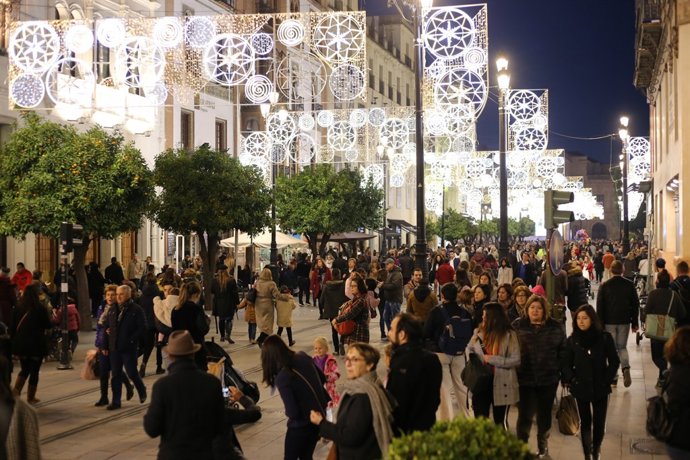 Gent, il·luminació nadalenca, població