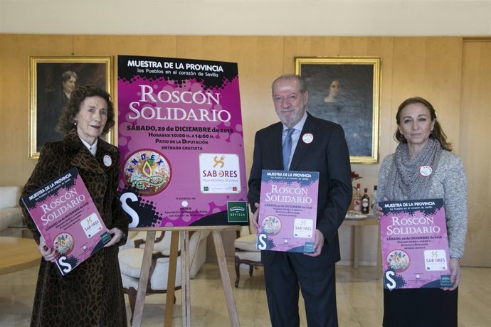 Presentación de Roscón a beneficio de Andex en la Diputación de Sevilla
