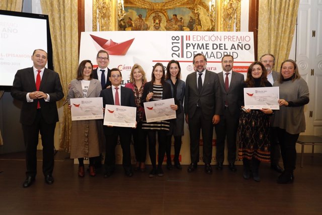 Acto de celebración de garlardones a pymes en la Cámara de Comercio